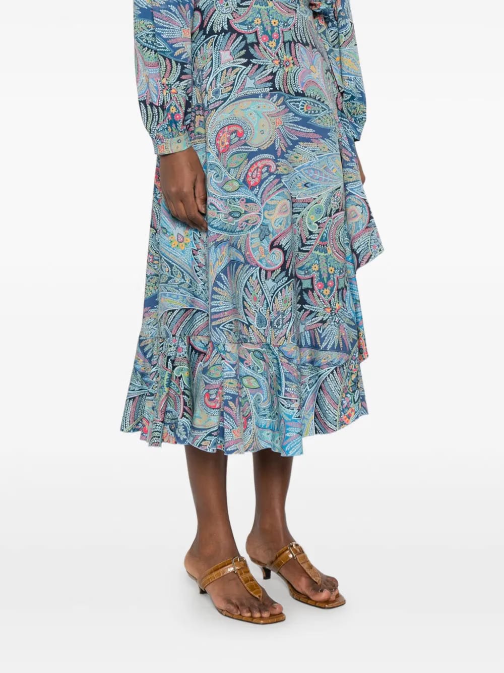 ruffled paisley skirt