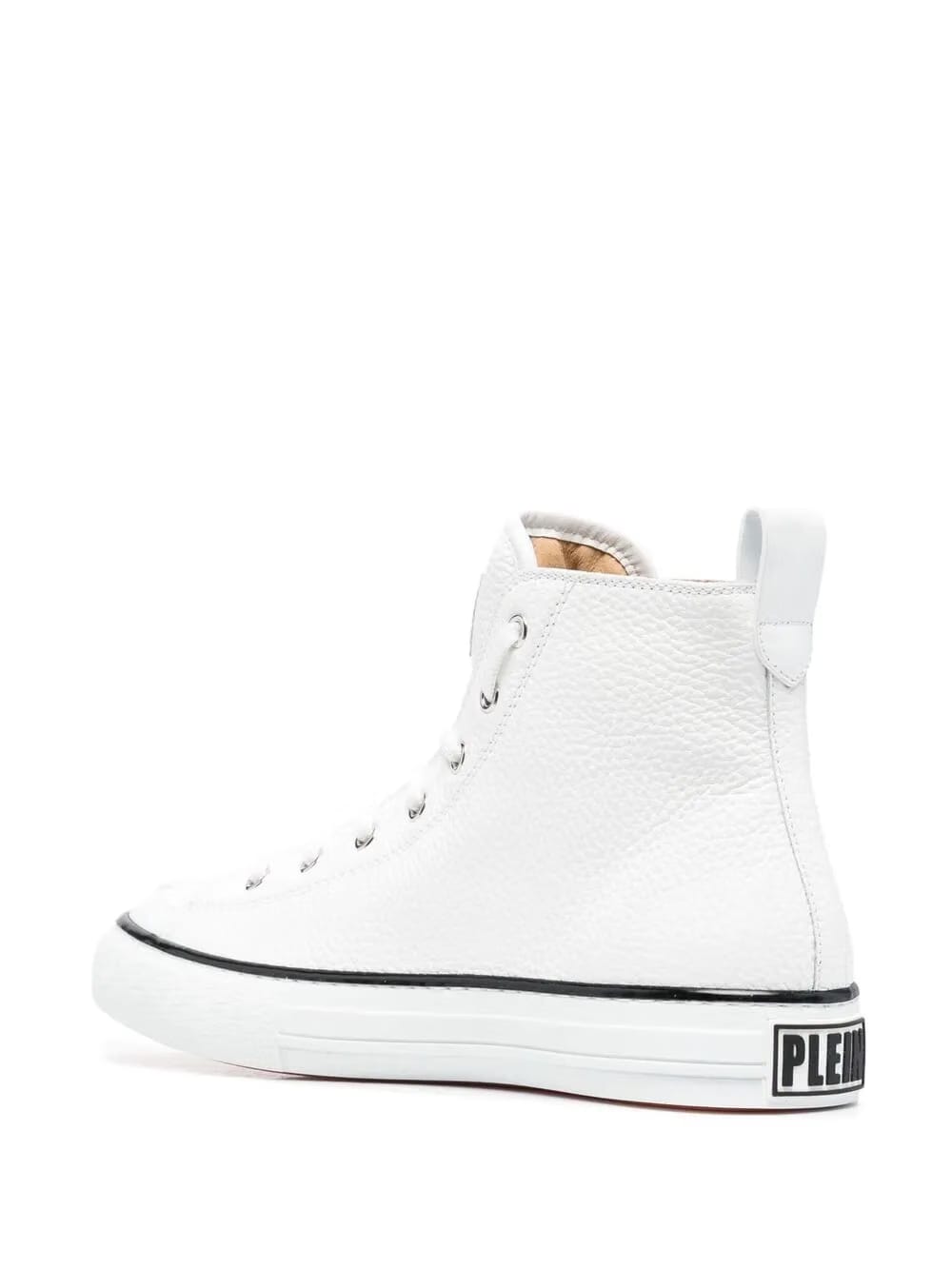 leather high-top sneakers