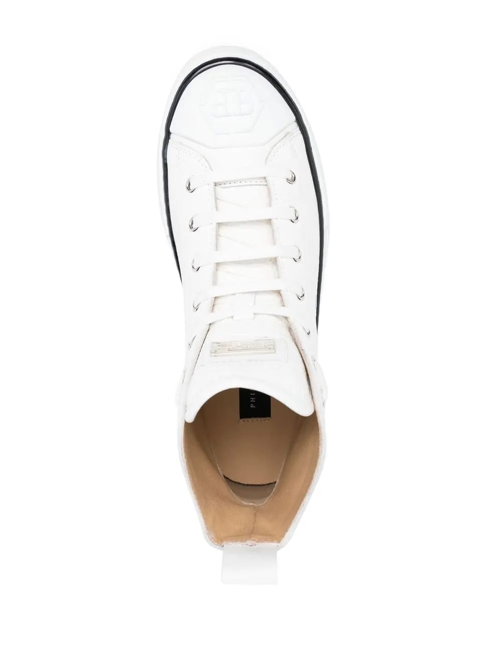 leather high-top sneakers