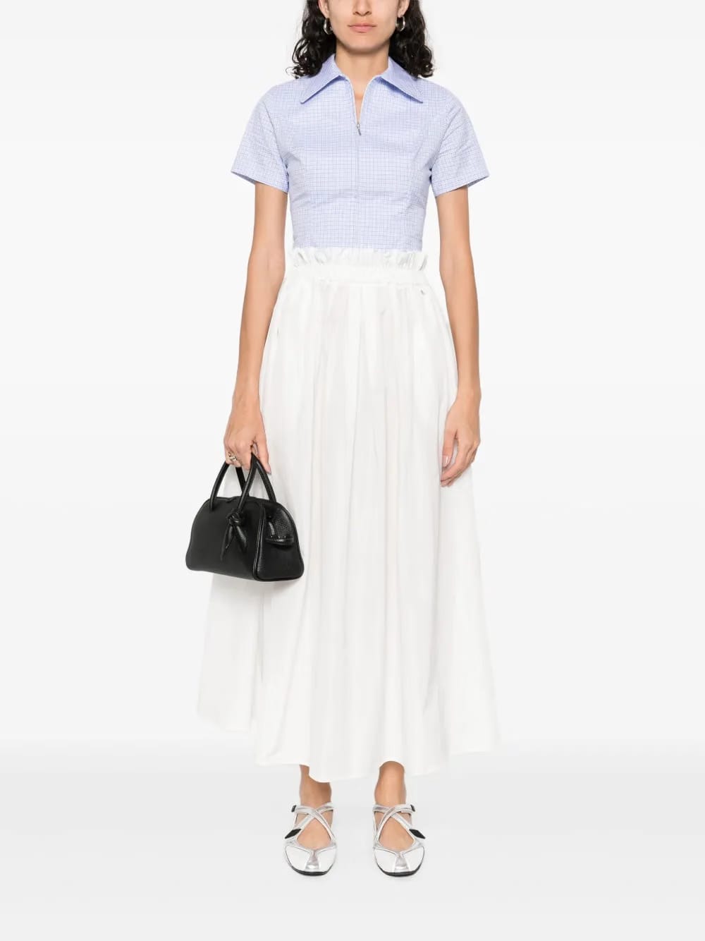 high-waisted skirt