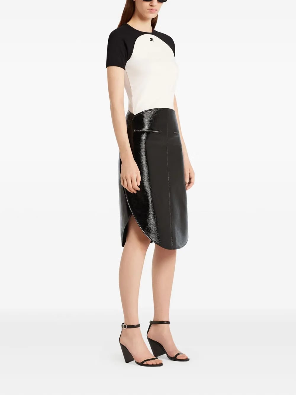 high-waisted skirt