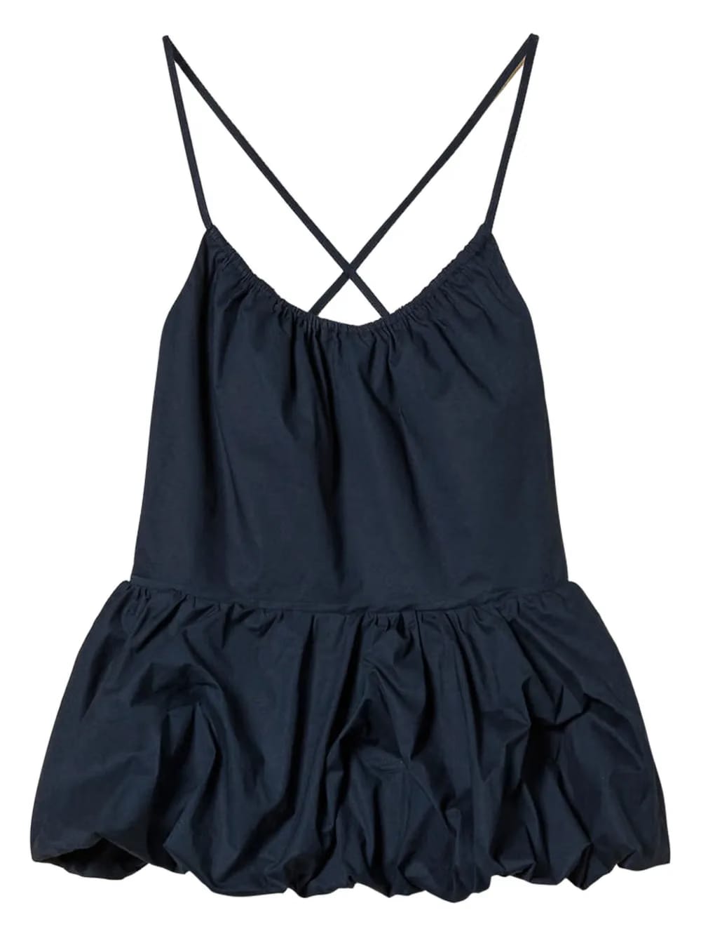 poplin flounce top