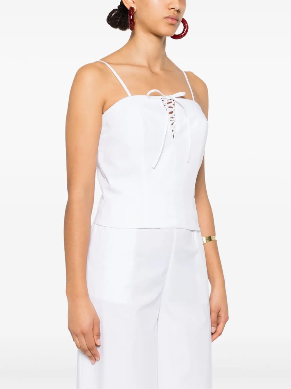lace-up corset top
