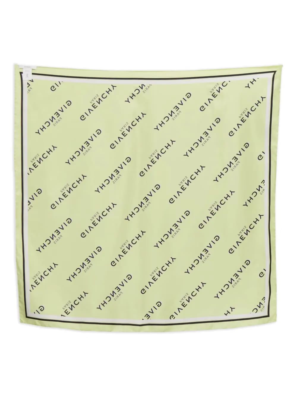 logo-print silk scarf