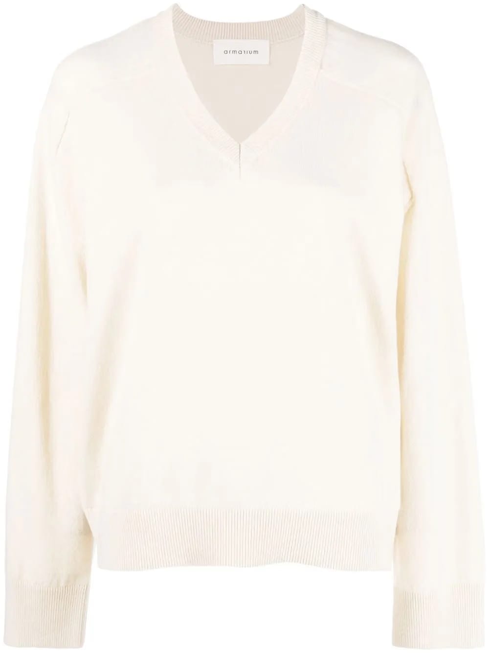 V-neck knitted jumper