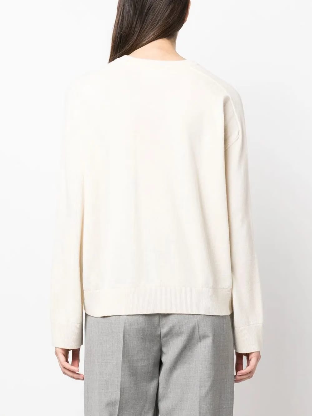 V-neck knitted jumper