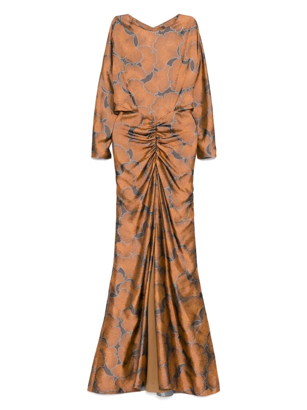 jacquard dolman-sleeved dress