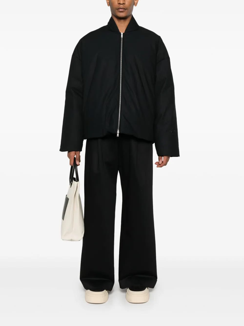 water-repellent textured jacket
