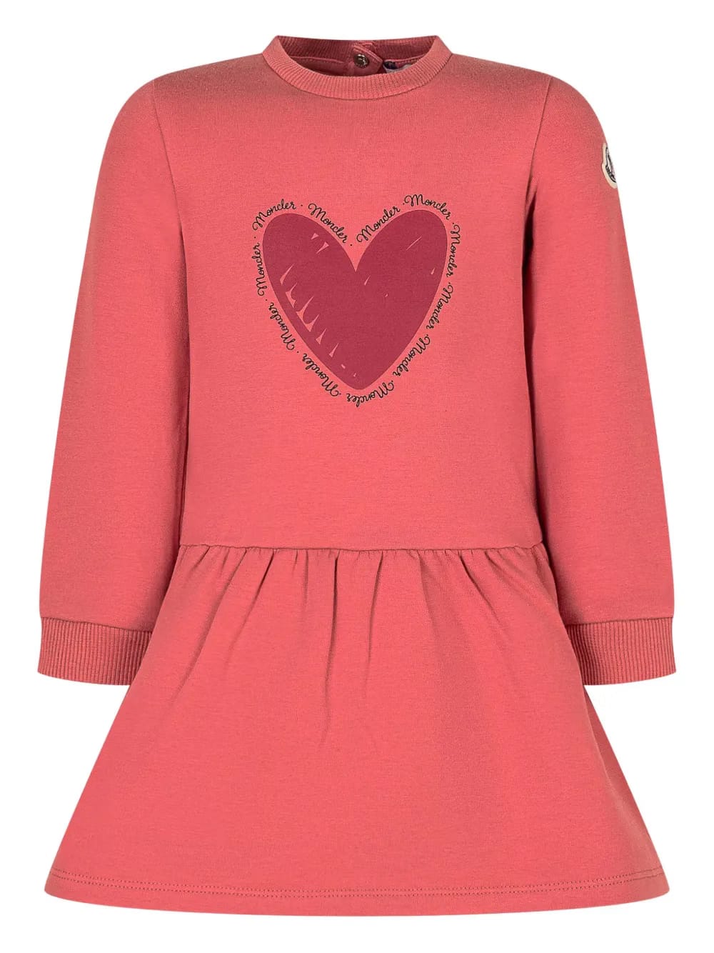 heart-embellished flared dress