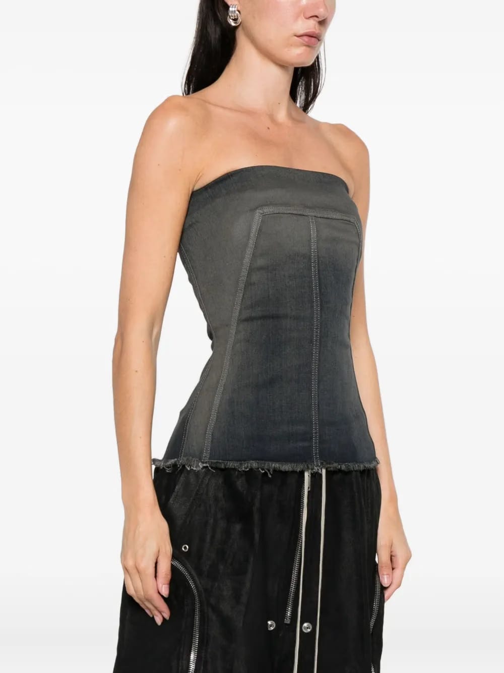 Bustier denim top