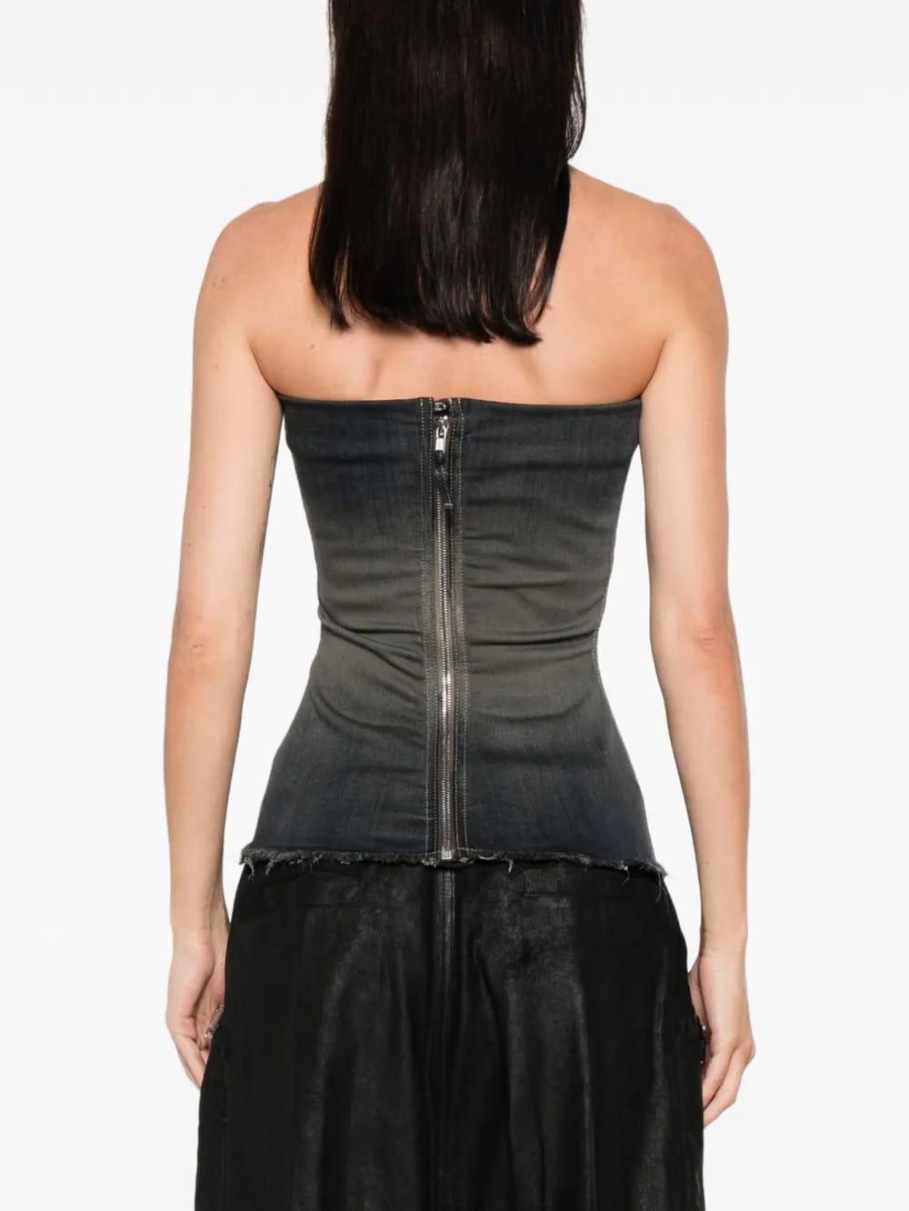 Bustier denim top