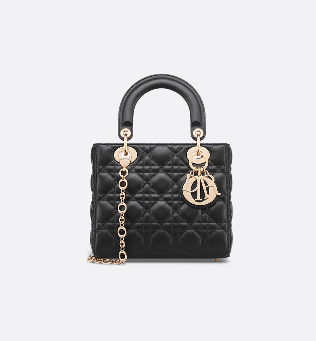 Lady Dior Bag Small Black Cannage Lambskin