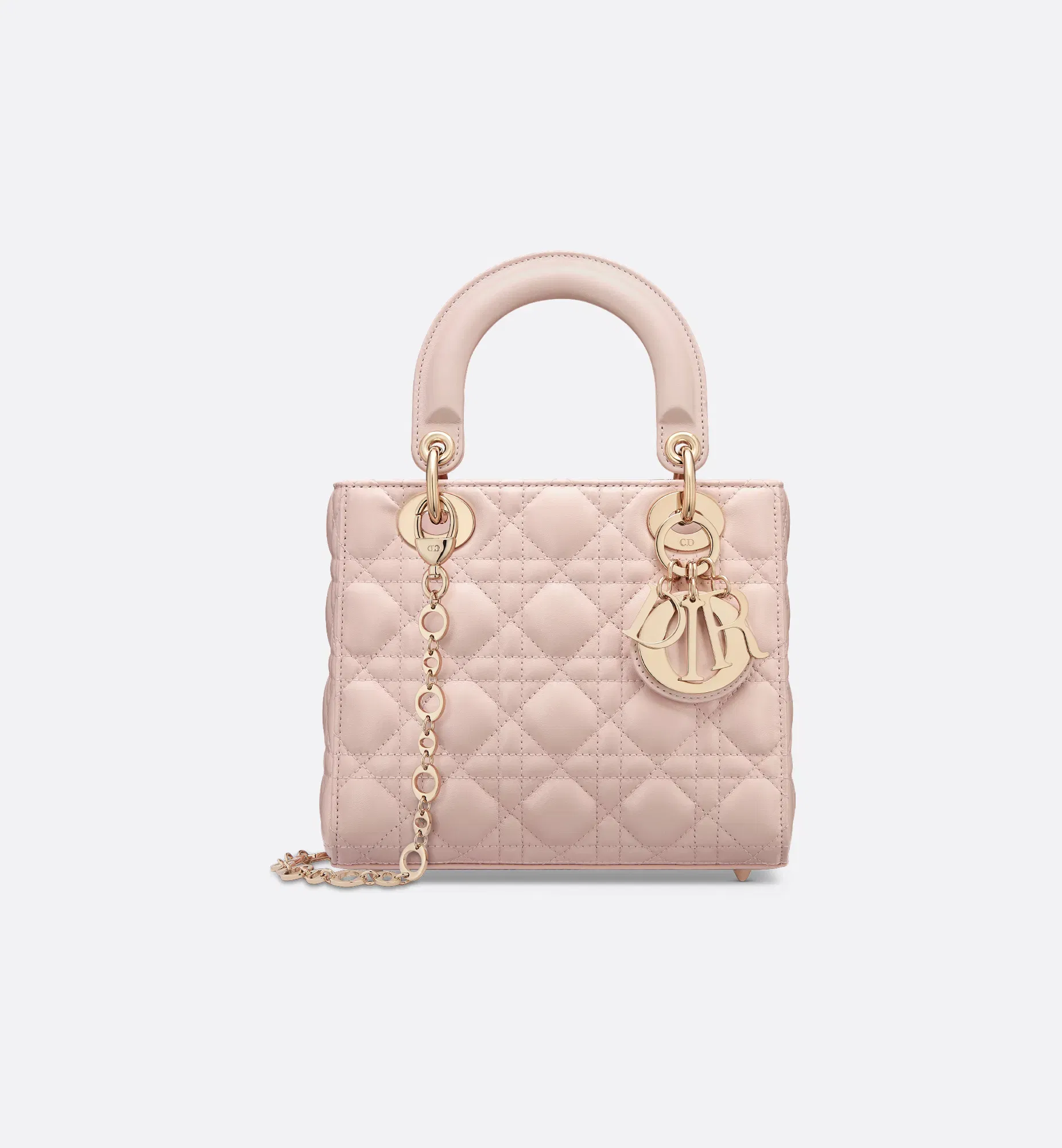 Lady Dior Bag Powder Small Pink Cannage Lambskin