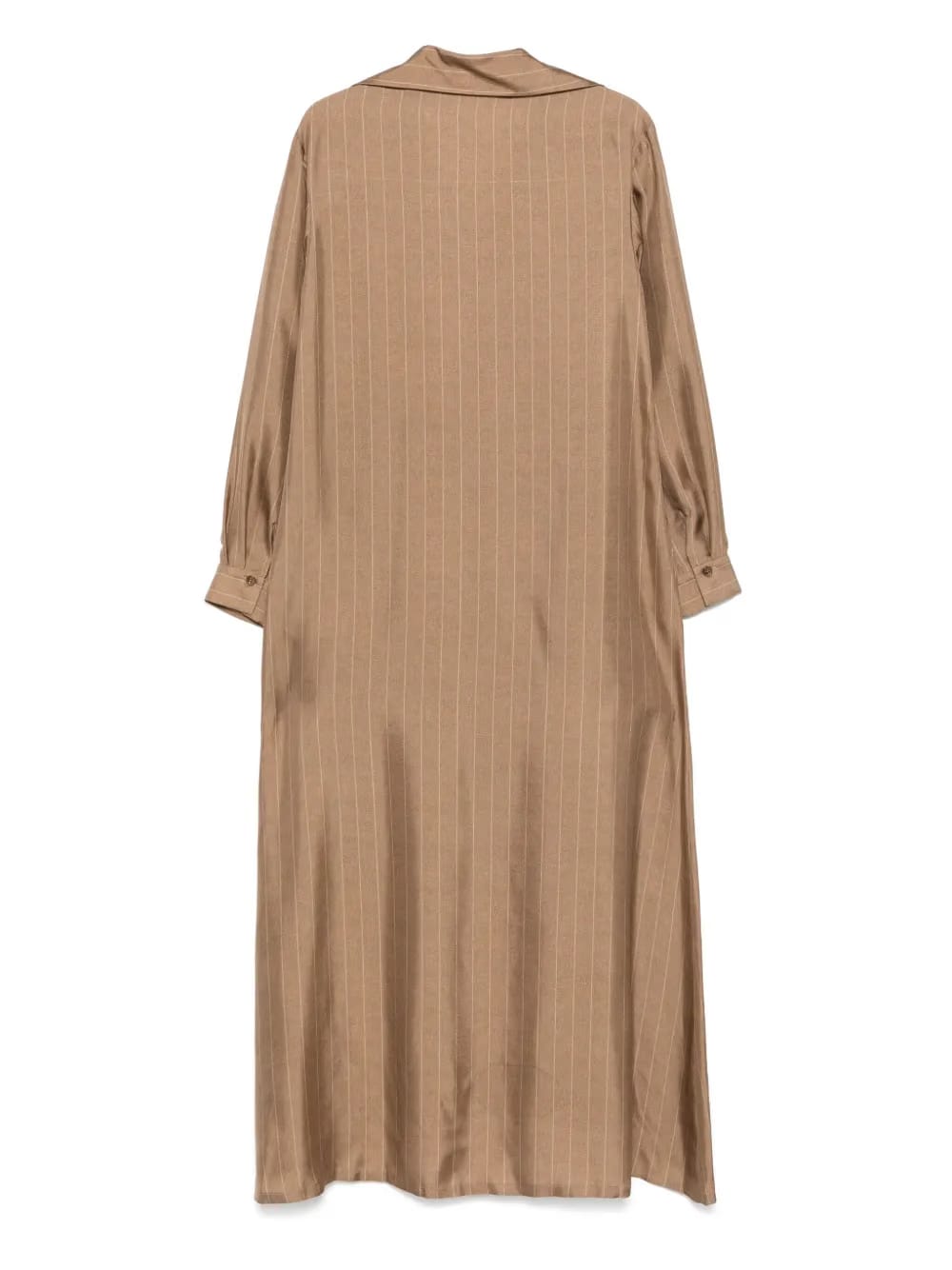 pinstriped maxi dress