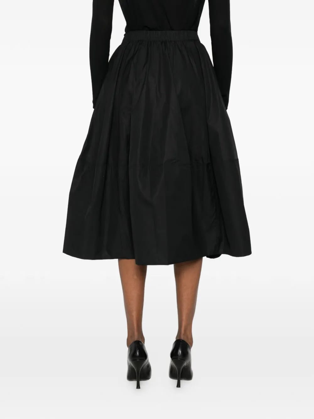 Bubble A-line midi skirt