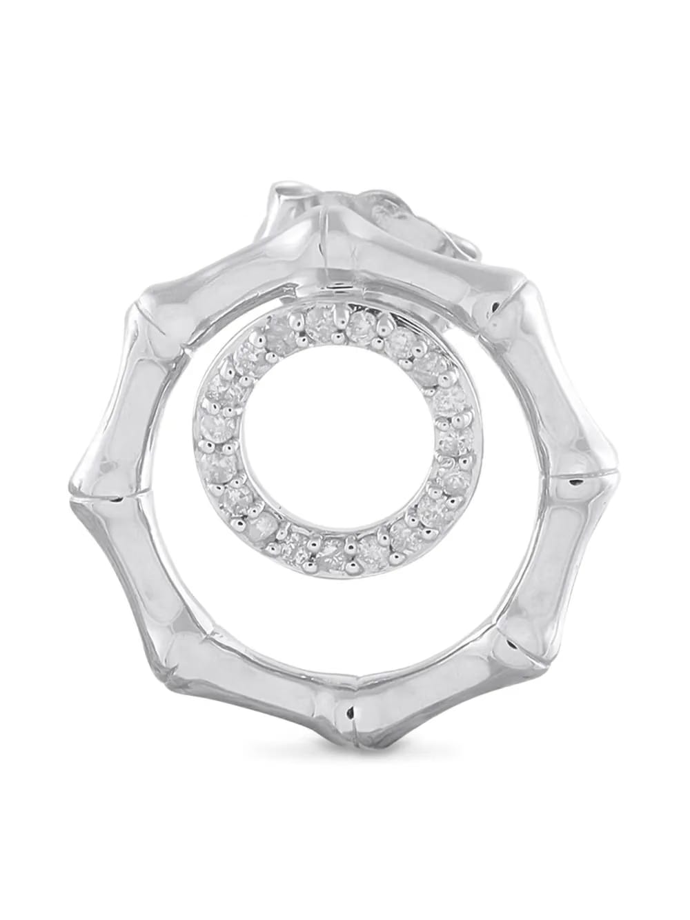 14K white gold diamond geometric earrings