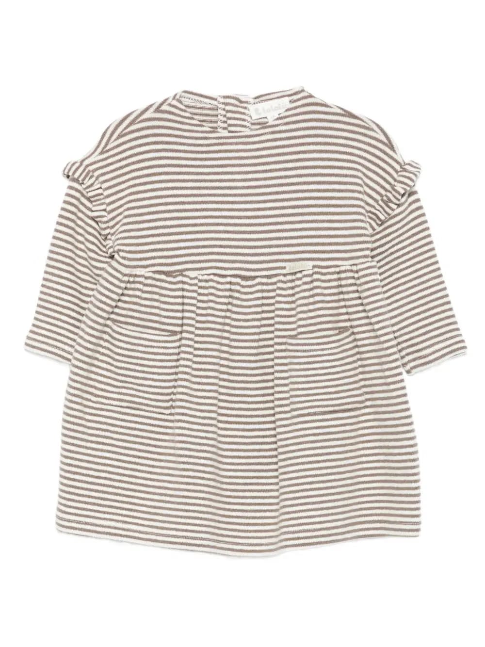 striped ruffled top