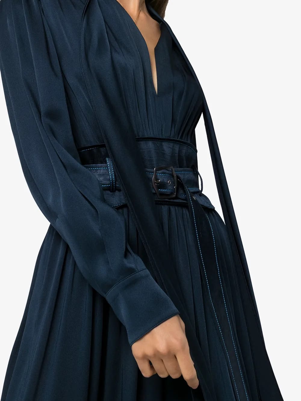 Faye belted midi dress