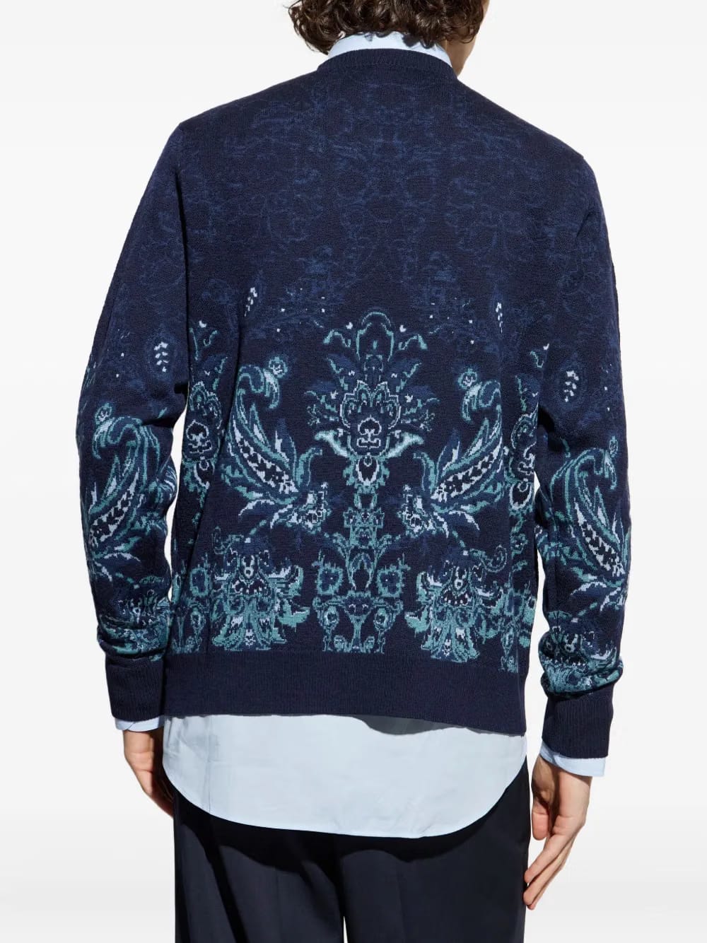 floral-jacquard sweater
