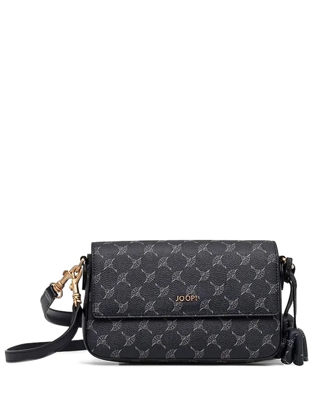 logo-plaque tassel shoulder bag