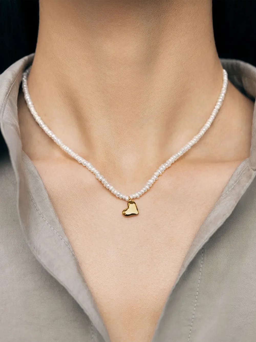 Heart Mini Pearl necklace