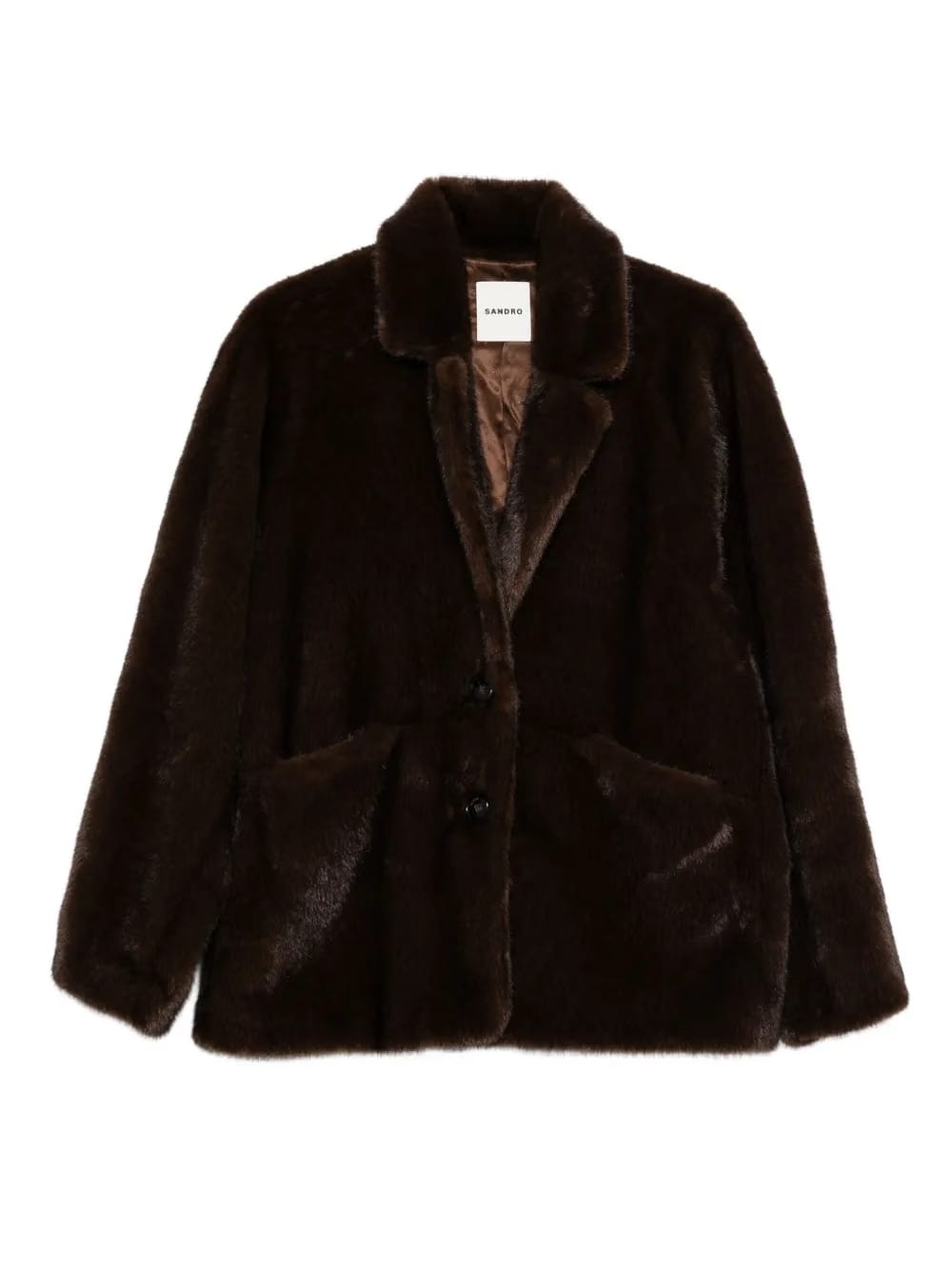 brown buttoned coat