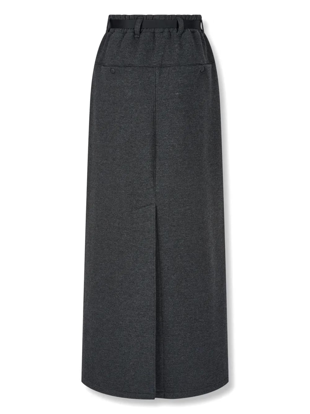 belted french-terry trousers