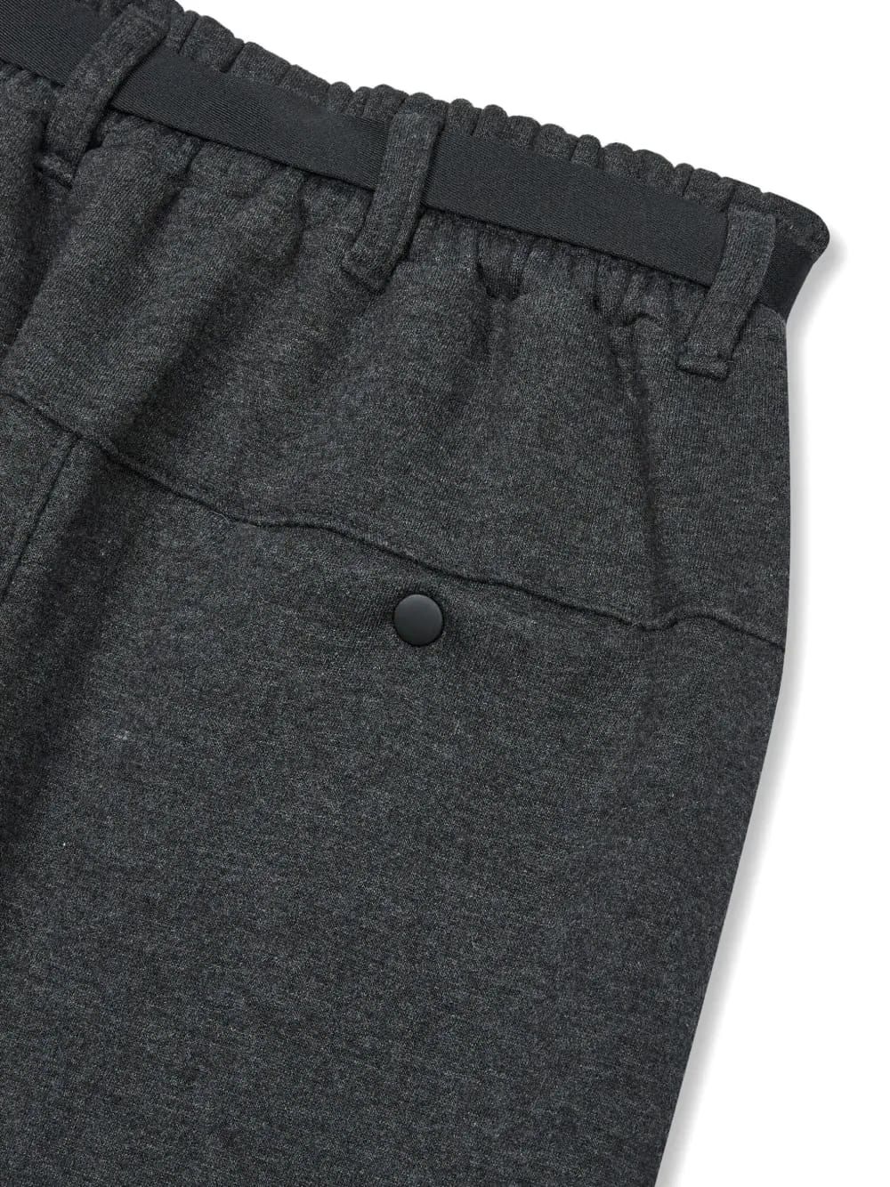 belted french-terry trousers