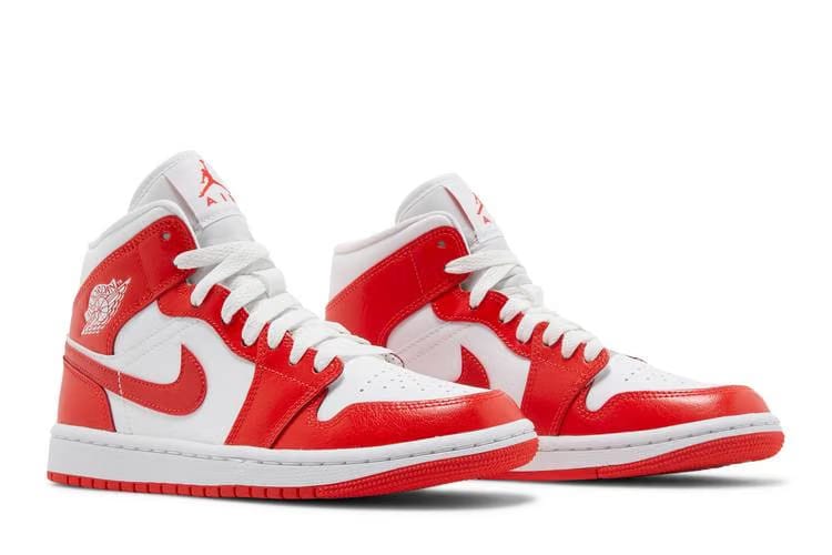 AIR JORDAN 1 MID WHITE/HABANERO