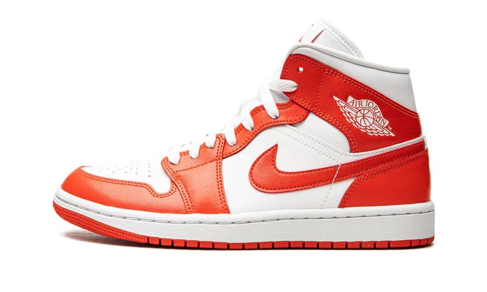 AIR JORDAN 1 MID WHITE/HABANERO