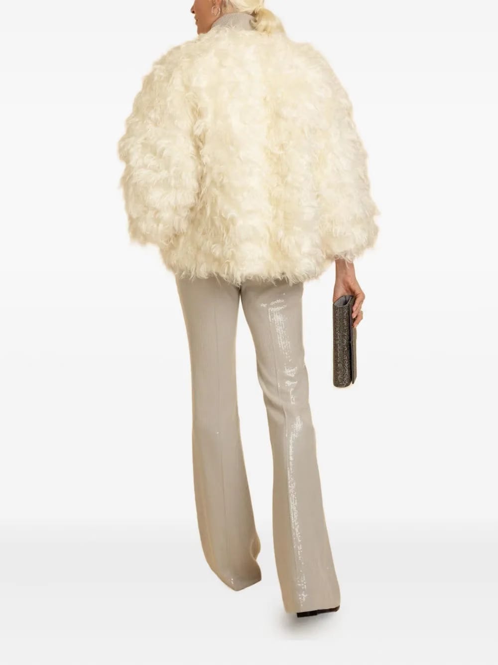 sequin-embellishment trousers
