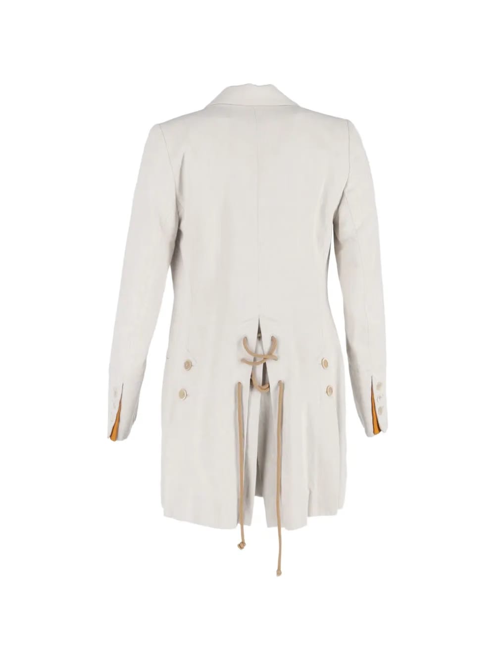 double-breasted lace-up coat
