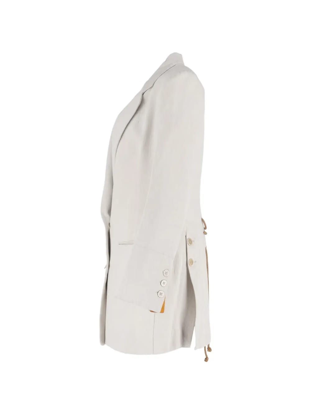 double-breasted lace-up coat