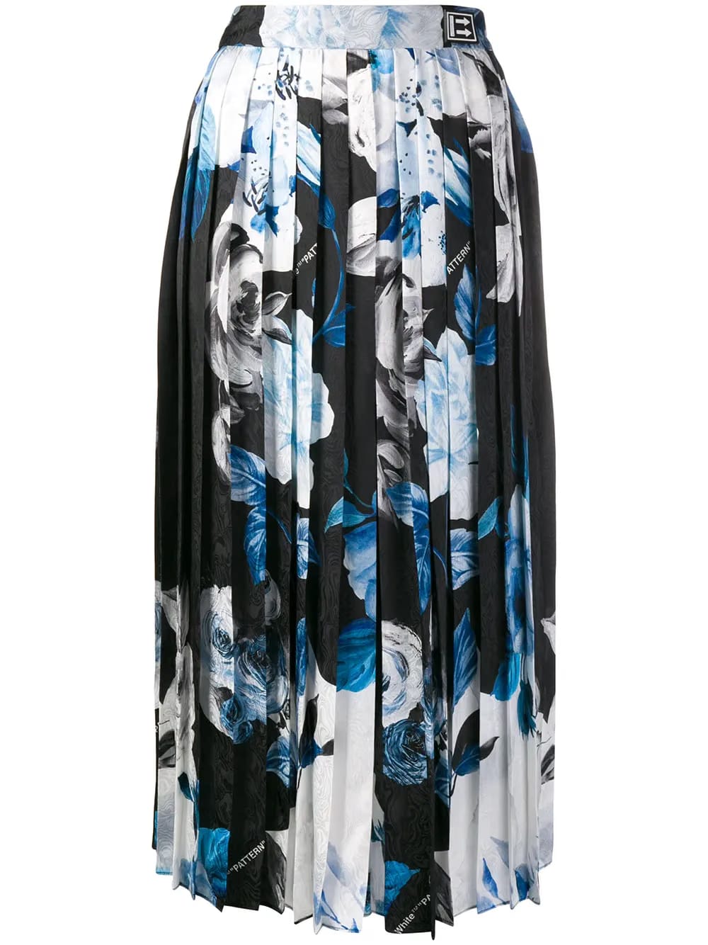 printed pleated skirt