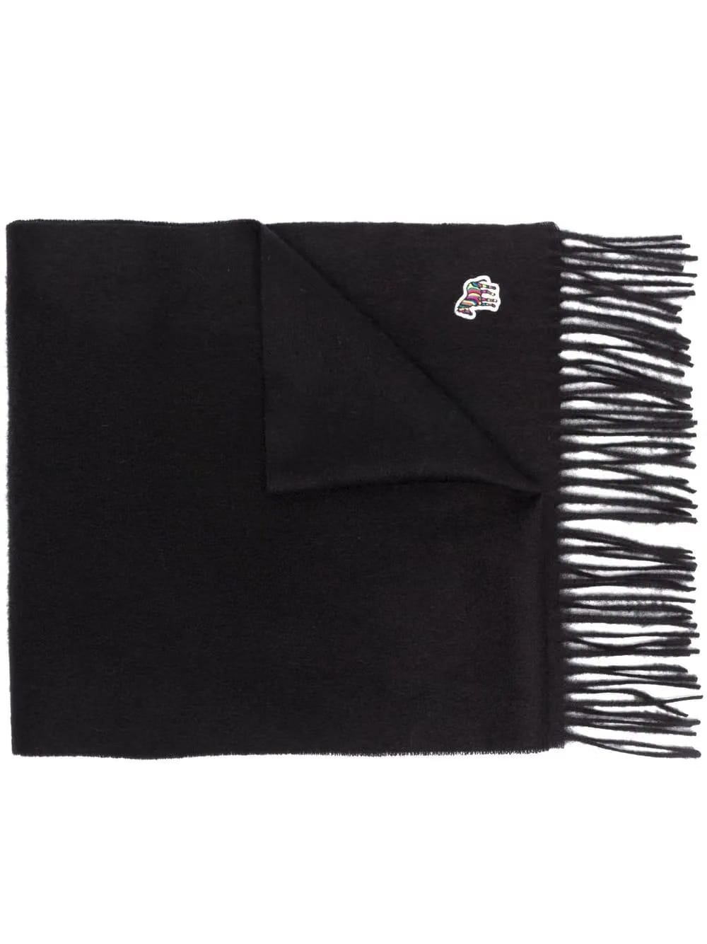 signature-zebra fringed scarf