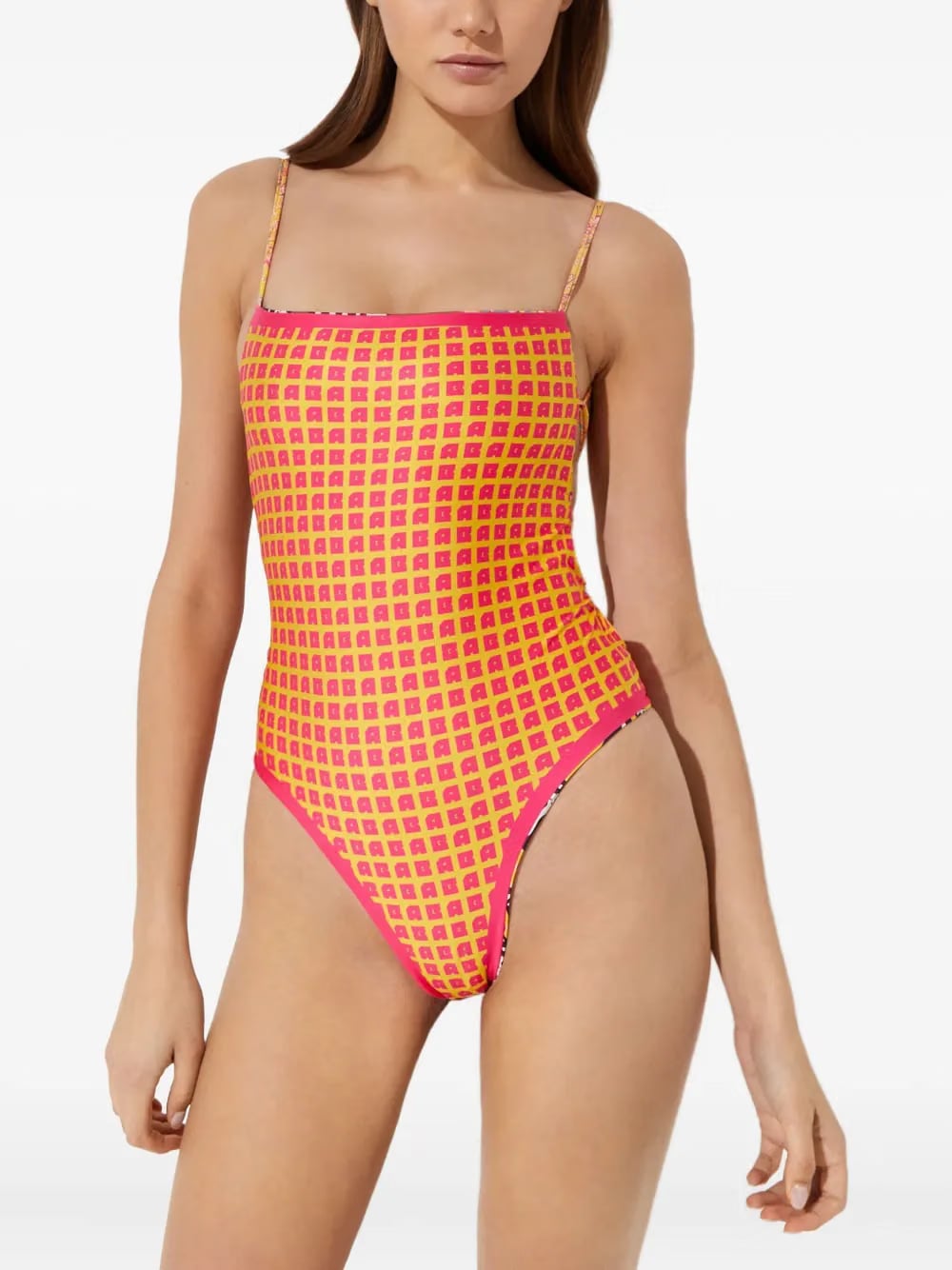 reversible floral swimsuit