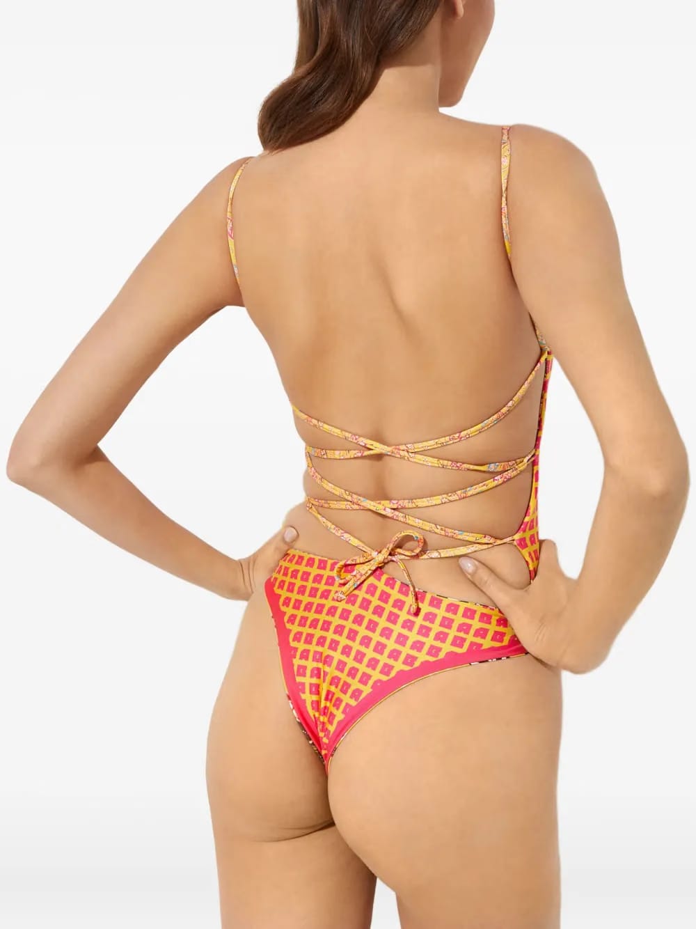 reversible floral swimsuit