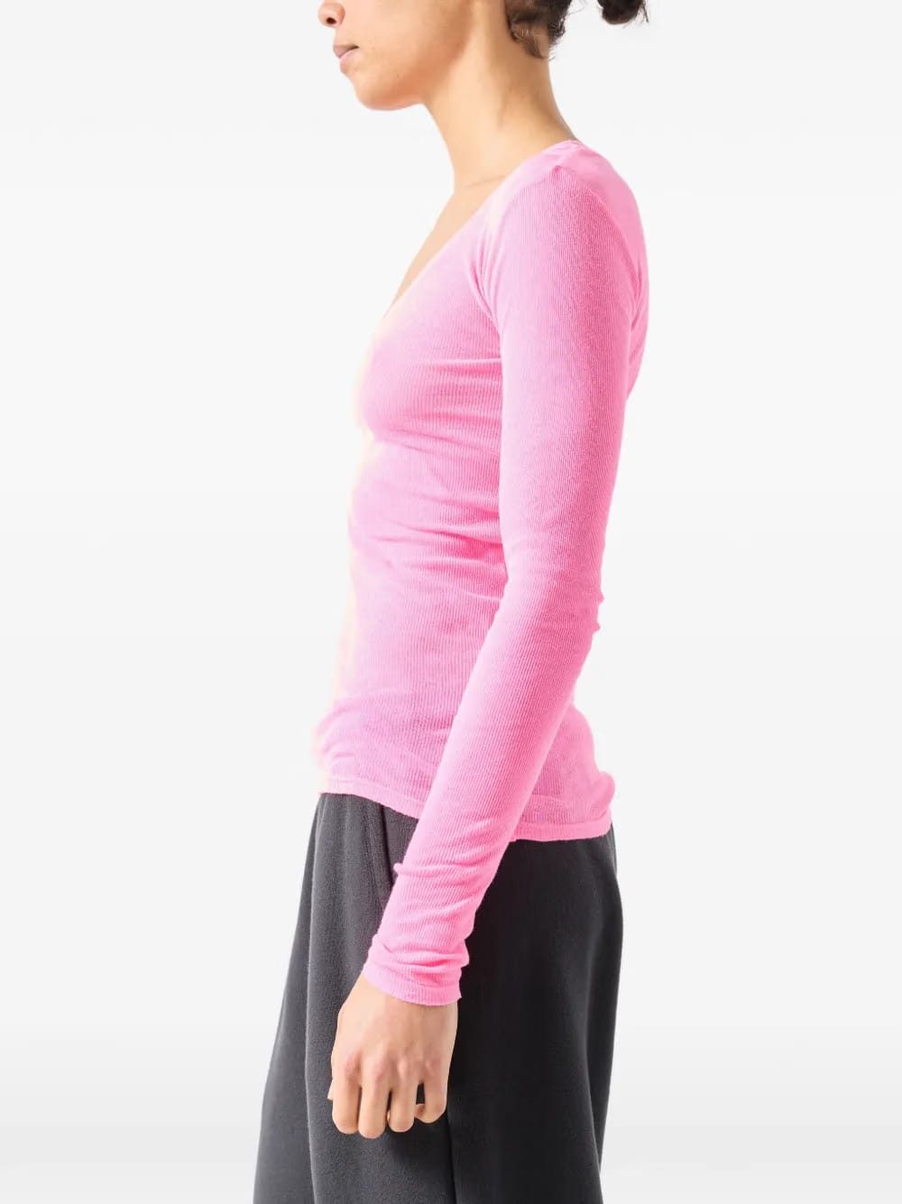 Massachusetts long-sleeved V-neck T-Shirt