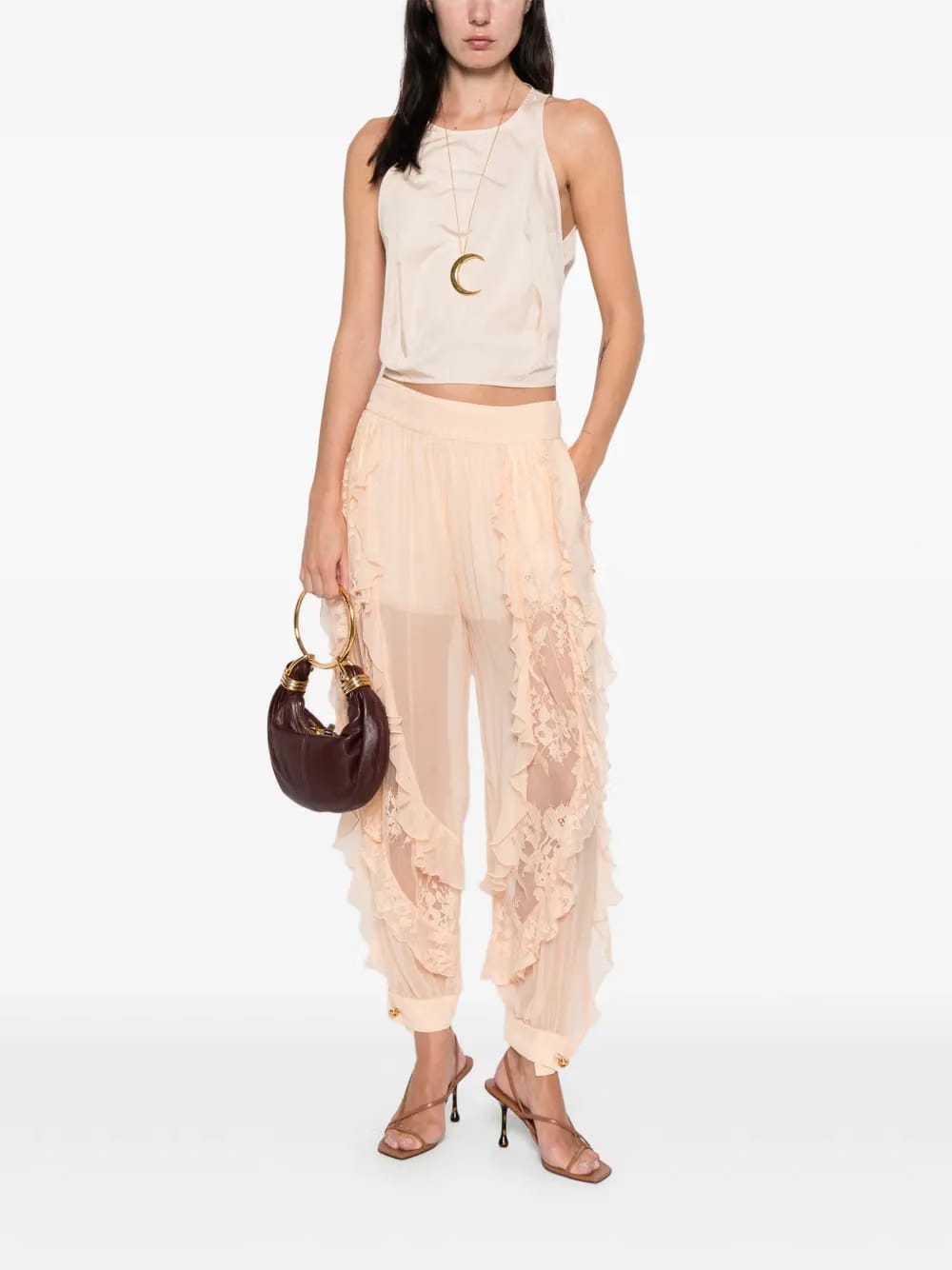 Rebellion ruffled lace trousers