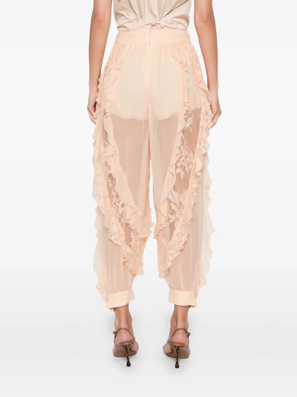 Rebellion ruffled lace trousers