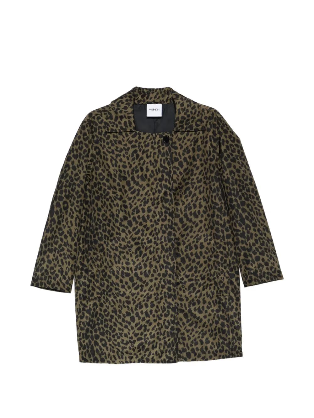 animal-print overcoat
