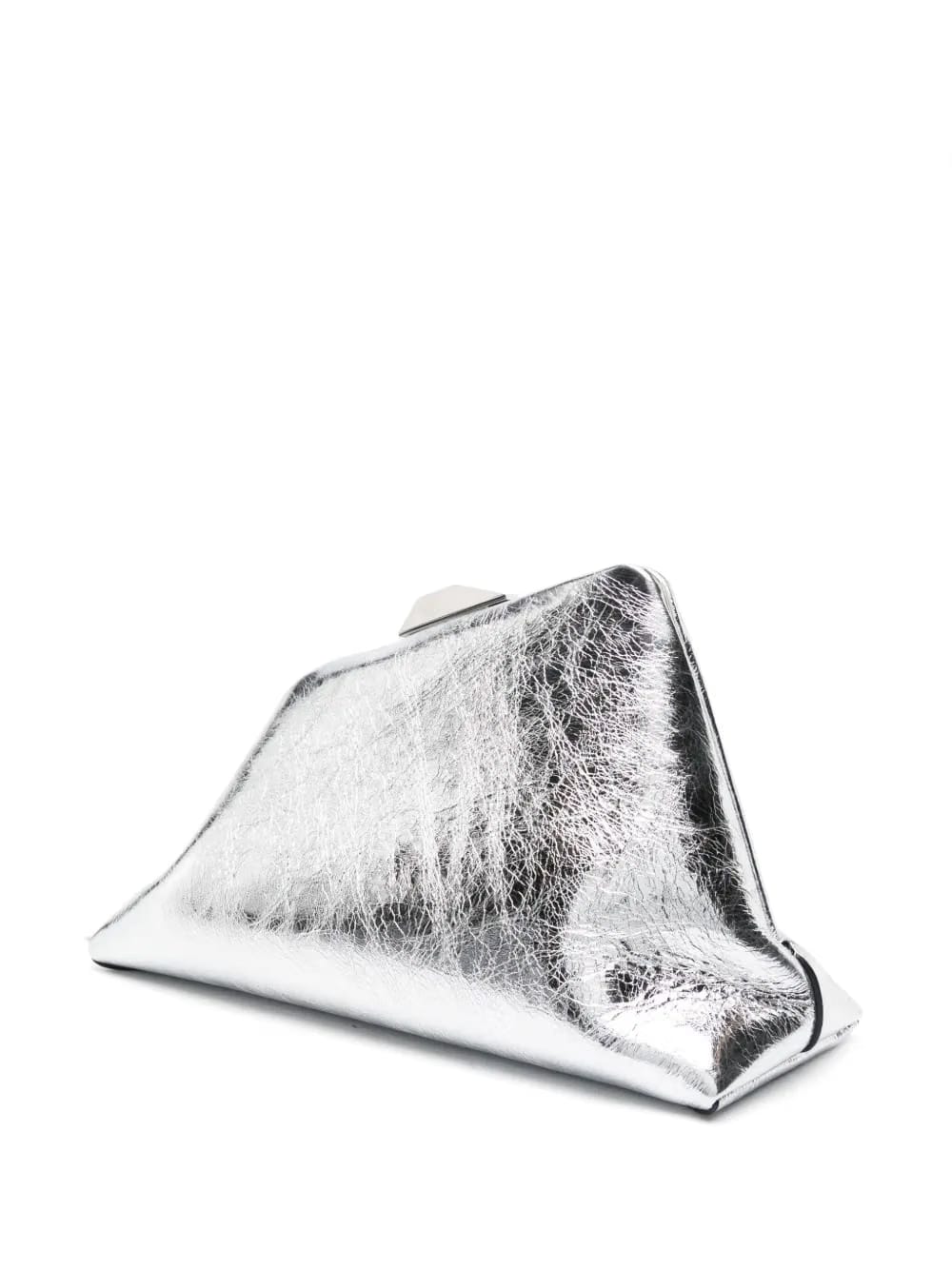 Day Off metallic leather clutch bag