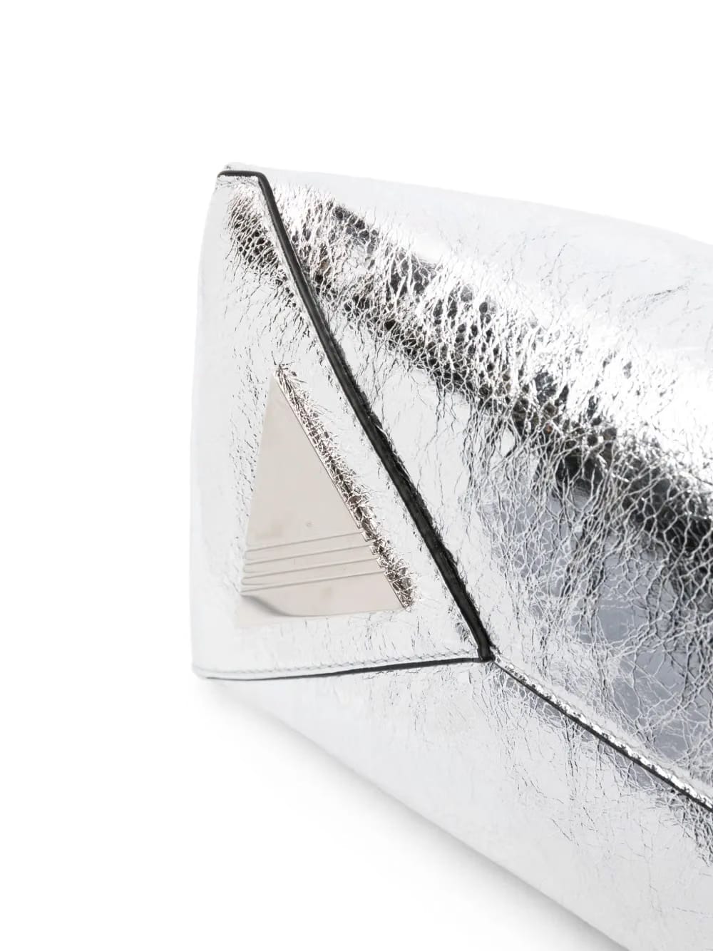 Day Off metallic leather clutch bag