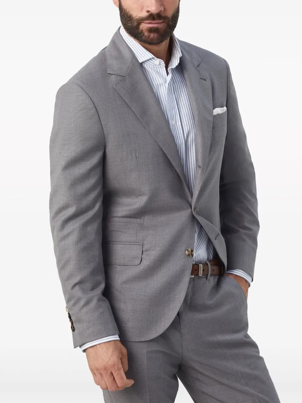 single-breasted suit blazer