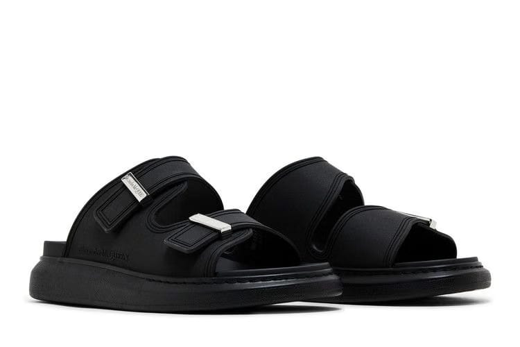 Alexander McQueen Hybrid Double Buckle Sandal Black