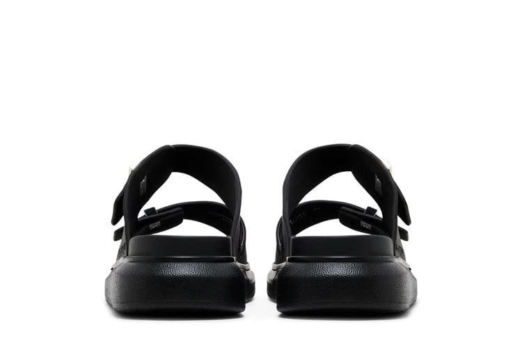 Alexander McQueen Hybrid Double Buckle Sandal Black