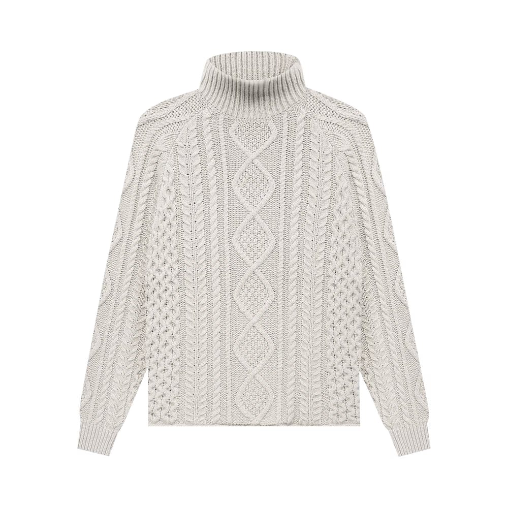 Fear of God Essentials Cable Knit Turtleneck Wheat