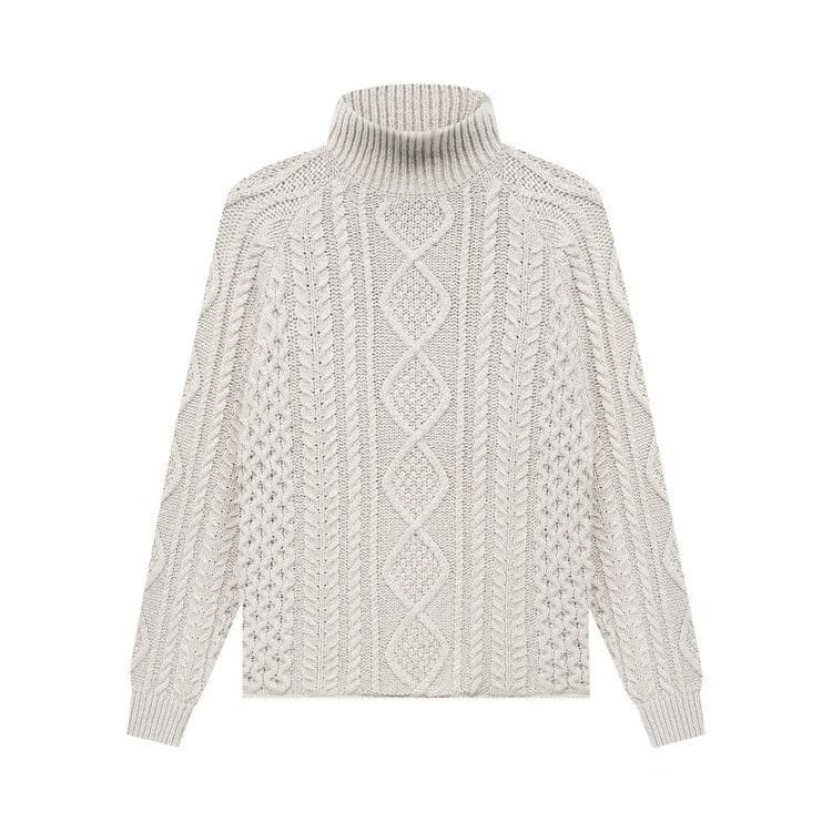Fear of God Essentials Cable Knit Turtleneck Wheat