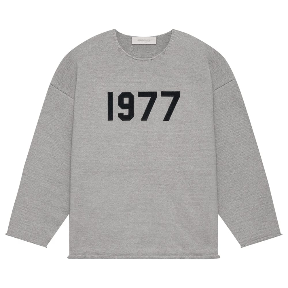 Fear of God Essentials Raw Edge Sweater Dark Oatmeal