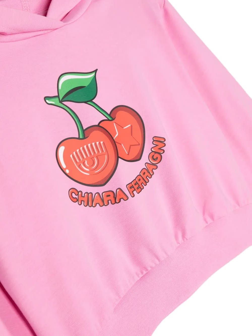 cherry-print cotton Hoodie